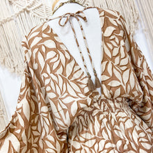 Cargar imagen en el visor de la galería, Vestido Anís Corto Hojas (M-L)