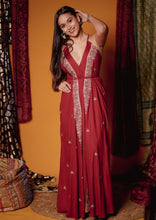 Cargar imagen en el visor de la galería, Vestido Amatista Bordado Burdeo