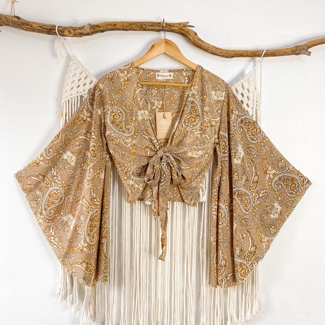 Top Kimono Mehendi Gold (estándar)