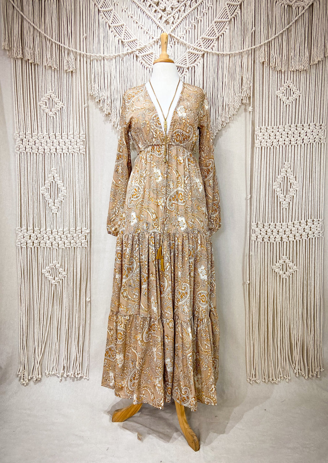 Vestido Jazmín Mehendi Gold