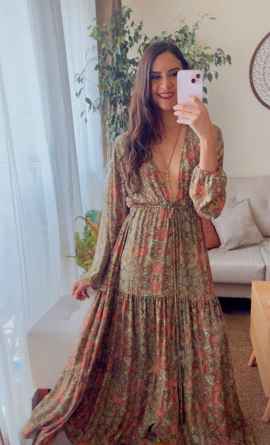 Vestido Jazmín Verde (S-M)