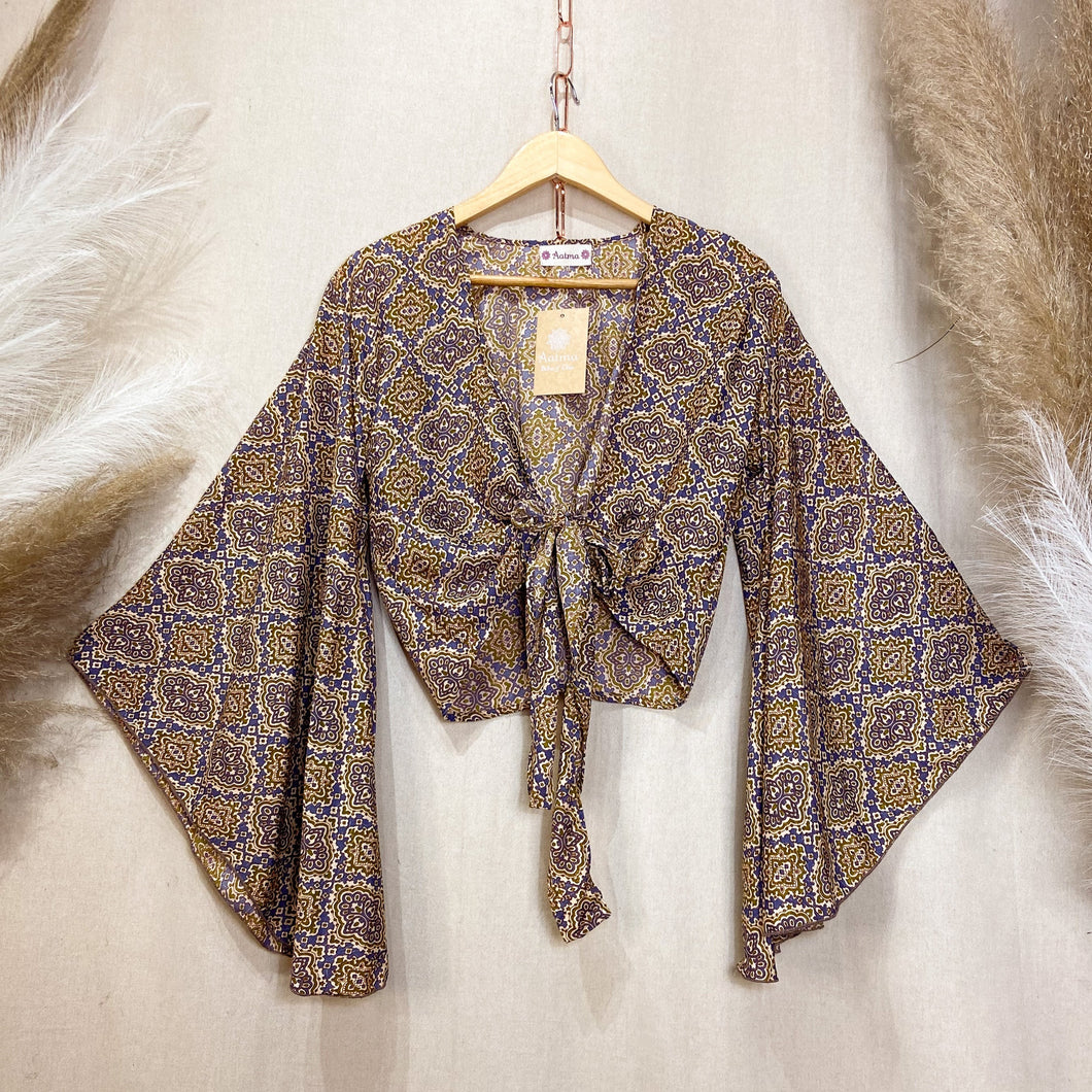Top Kimono Mehendi Beige