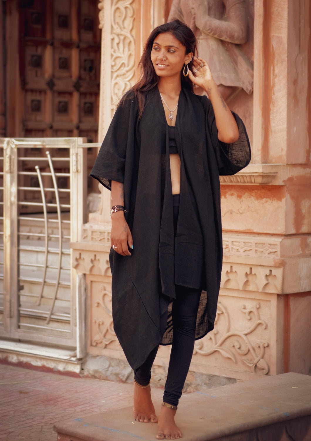 Kimono Algodón Negro