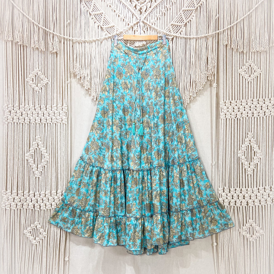 Pollera Boho Turquesa (M-L)