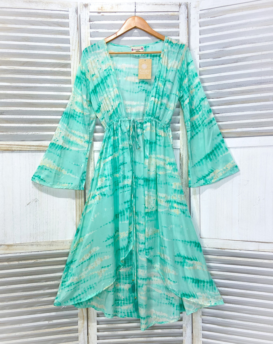 Kimono Kiara Turquesa Dorado