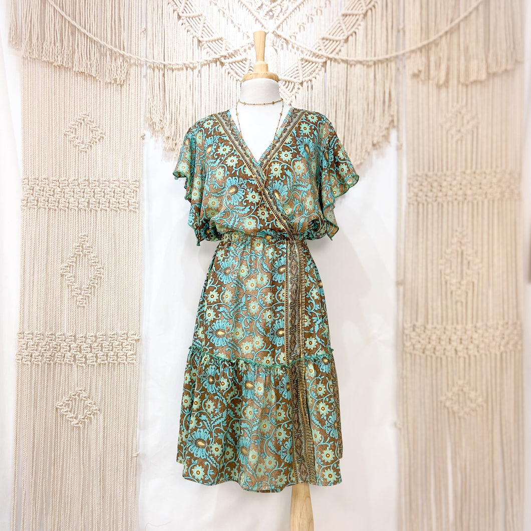 Vestido Midi calipso Flor, M-L