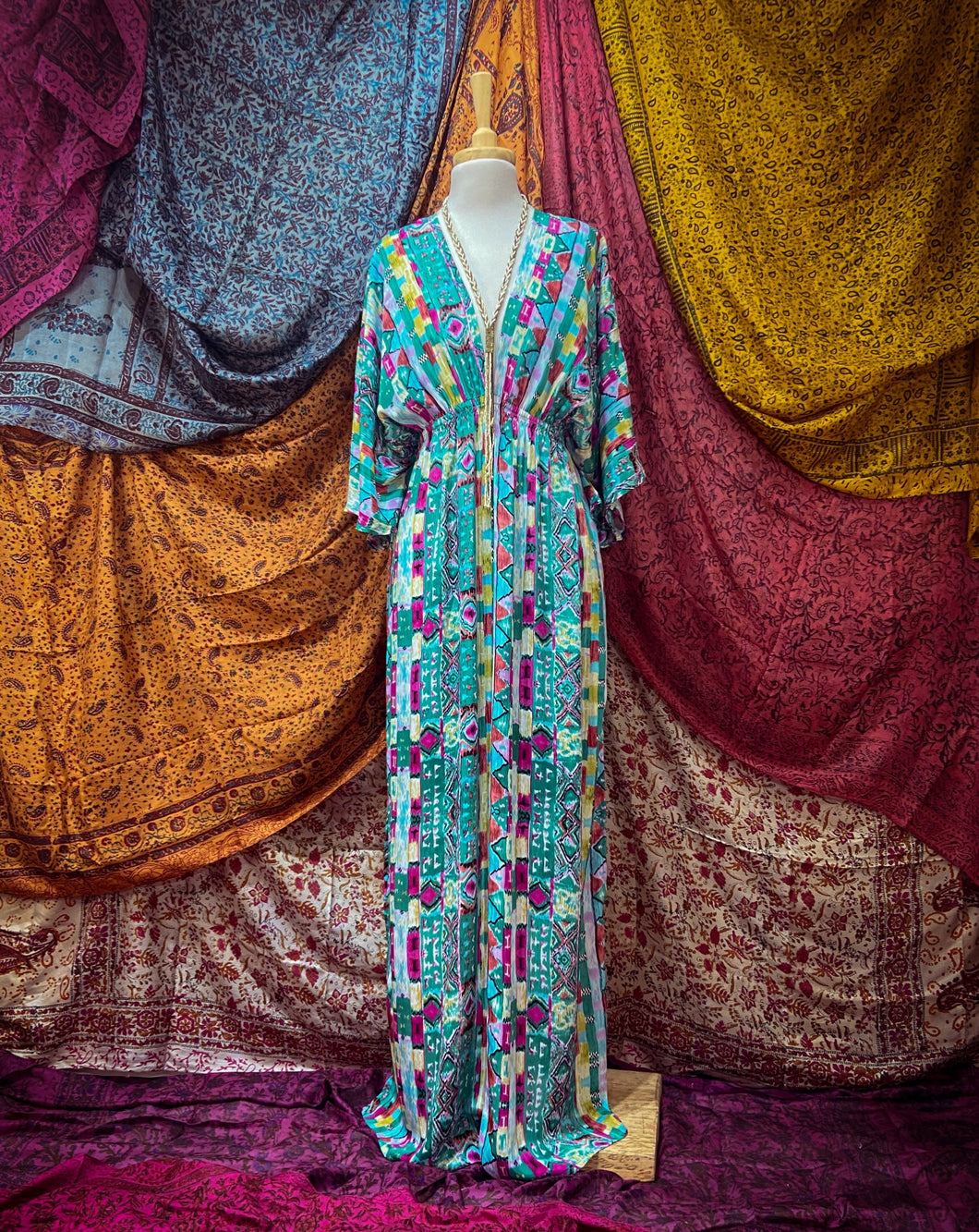Vestido Anís Green Pink (S-M)