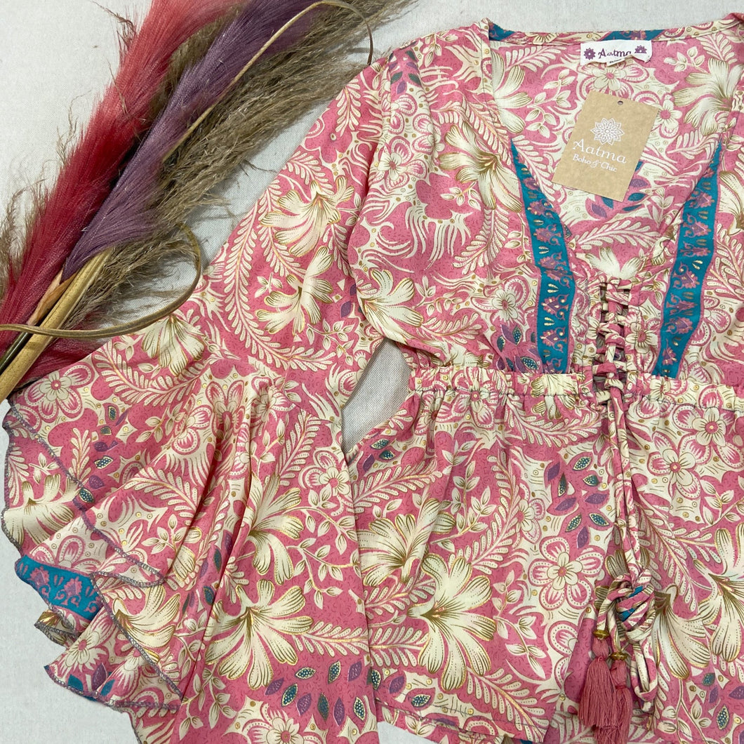 Blusa Gitana Coral (S-M)
