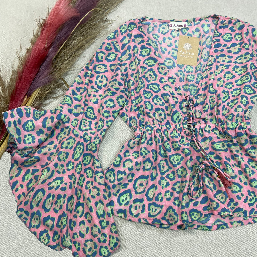 Blusa Gitana Animal Pink (S-M)