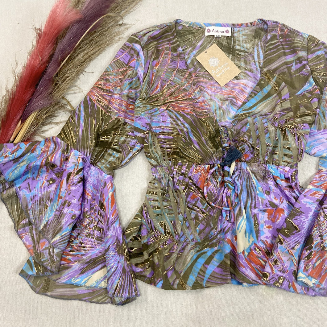 Blusa Gitana Mora (S-M)