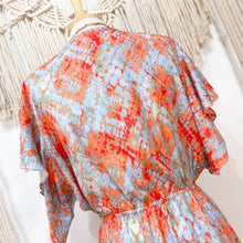 Cargar imagen en el visor de la galería, Vestido Midi Print Salmon, M-L
