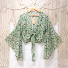 Cargar imagen en el visor de la galería, Top Kimono Verde Mosaico (estándar)
