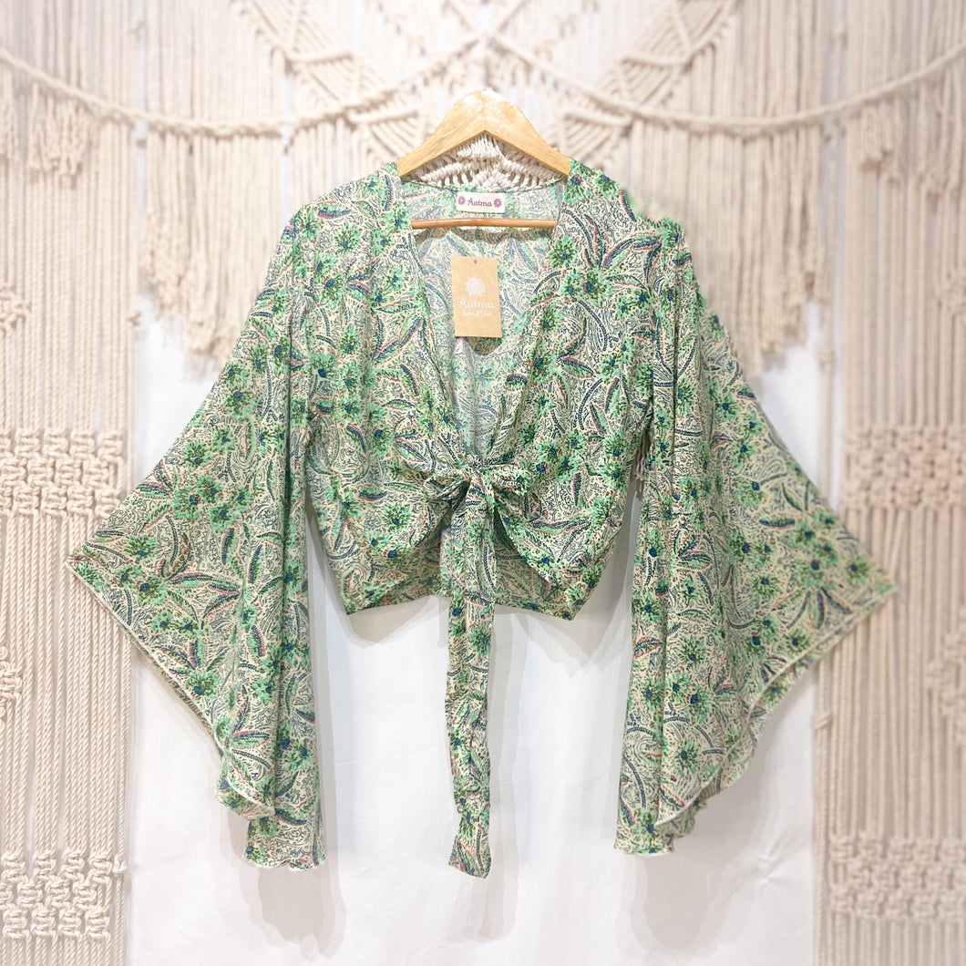 Top Kimono Verde Mosaico (estándar)