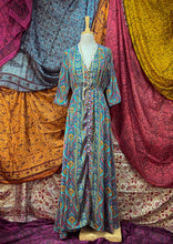 Cargar imagen en el visor de la galería, Vestido Jane Turquesa Fucsia (M)
