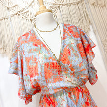 Cargar imagen en el visor de la galería, Vestido Midi Print Salmon, M-L
