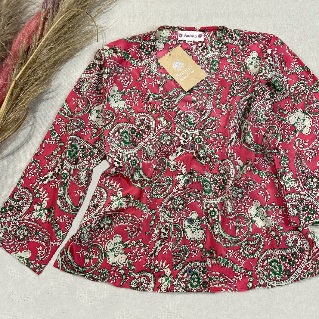 Blusa Luz Flor Coral