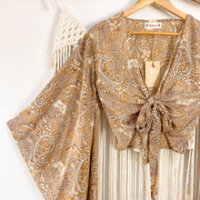 Cargar imagen en el visor de la galería, Top Kimono Mehendi Gold (estándar)
