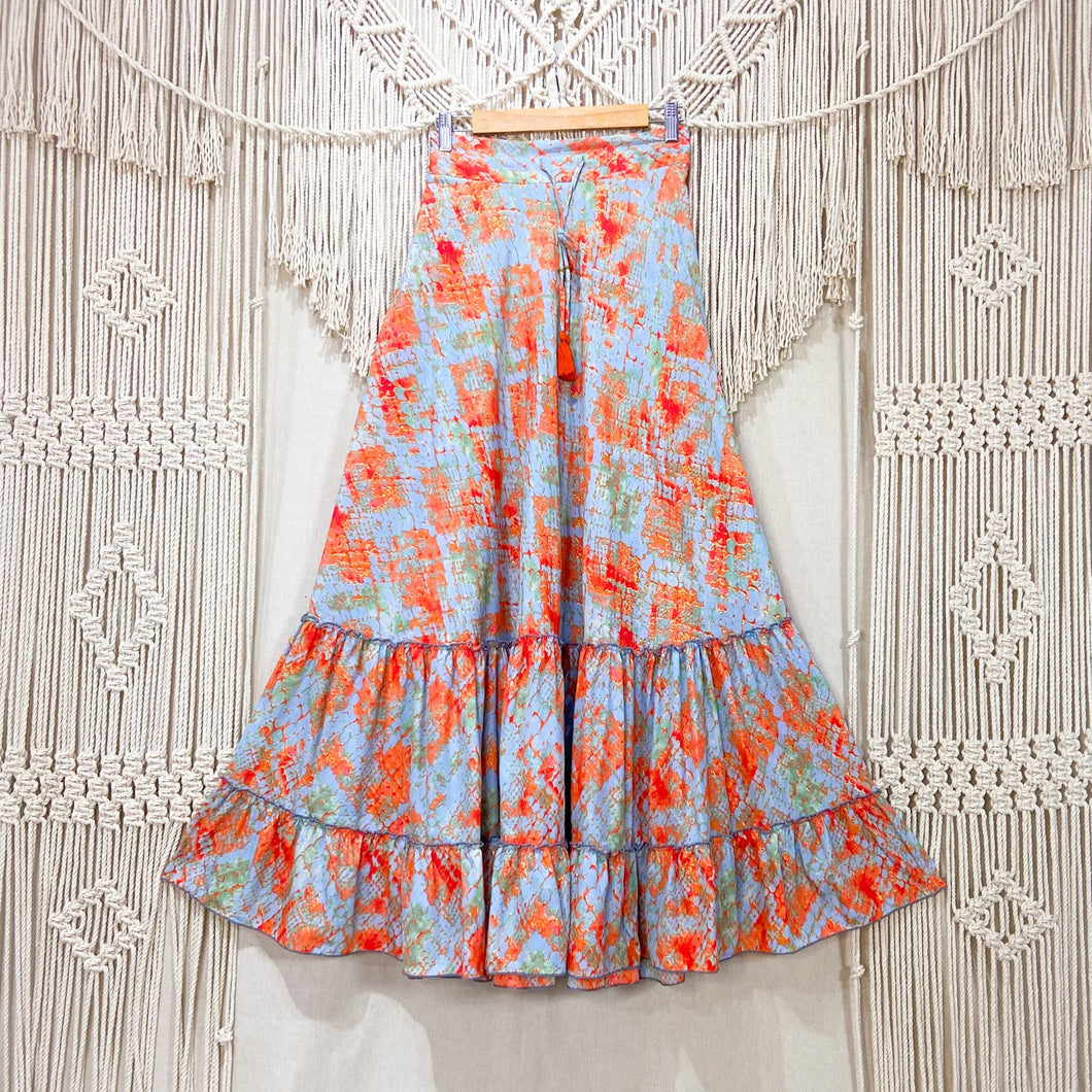 Pollera Boho Coral Print (S-M)