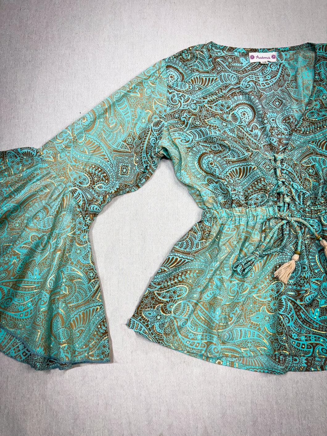 Blusa Gitana Turquesa (M-L)