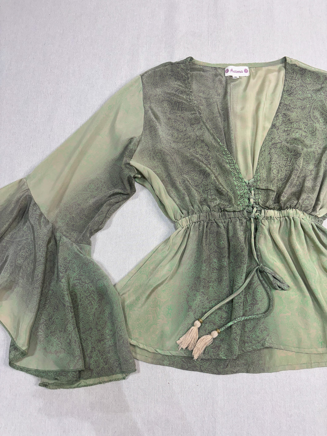 Blusa Gitana Oliva (S-M)