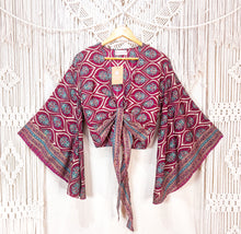 Cargar imagen en el visor de la galería, Top Kimono Burdeo (estándar)

