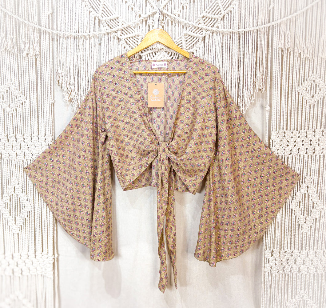 Top Kimono Beige Rosa (estándar)
