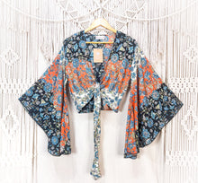 Cargar imagen en el visor de la galería, Top Kimono Orange Black (estándar)
