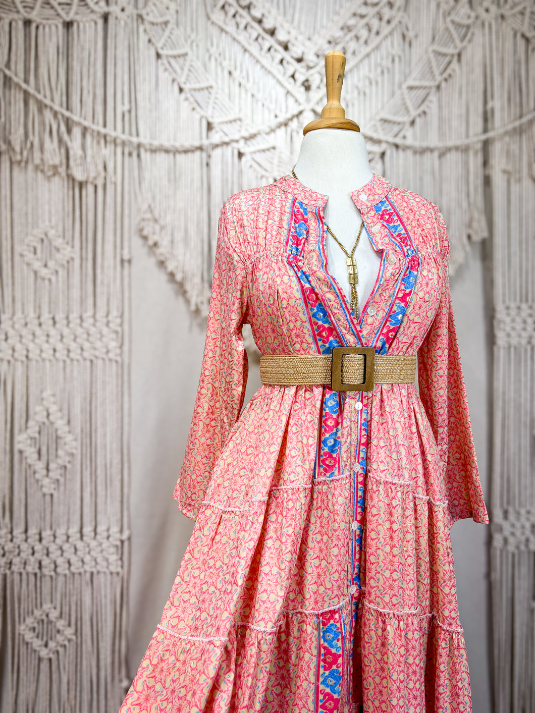 Vestido Alma Koral Gold (S-M)