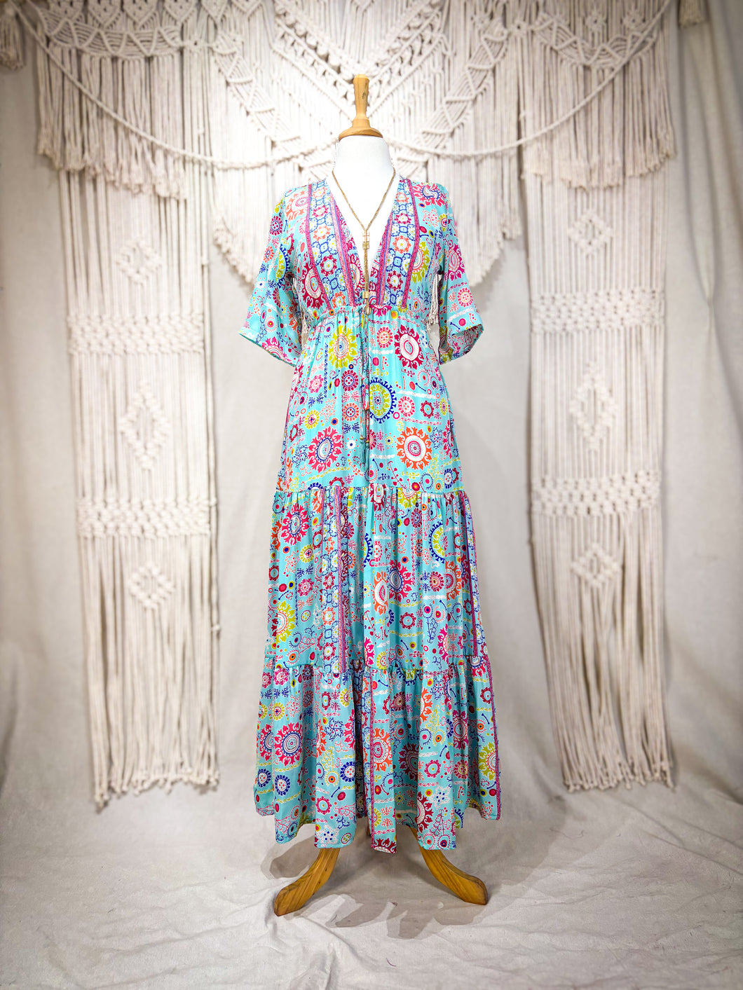 Vestido Jazmin Corto Acqua (S-M)