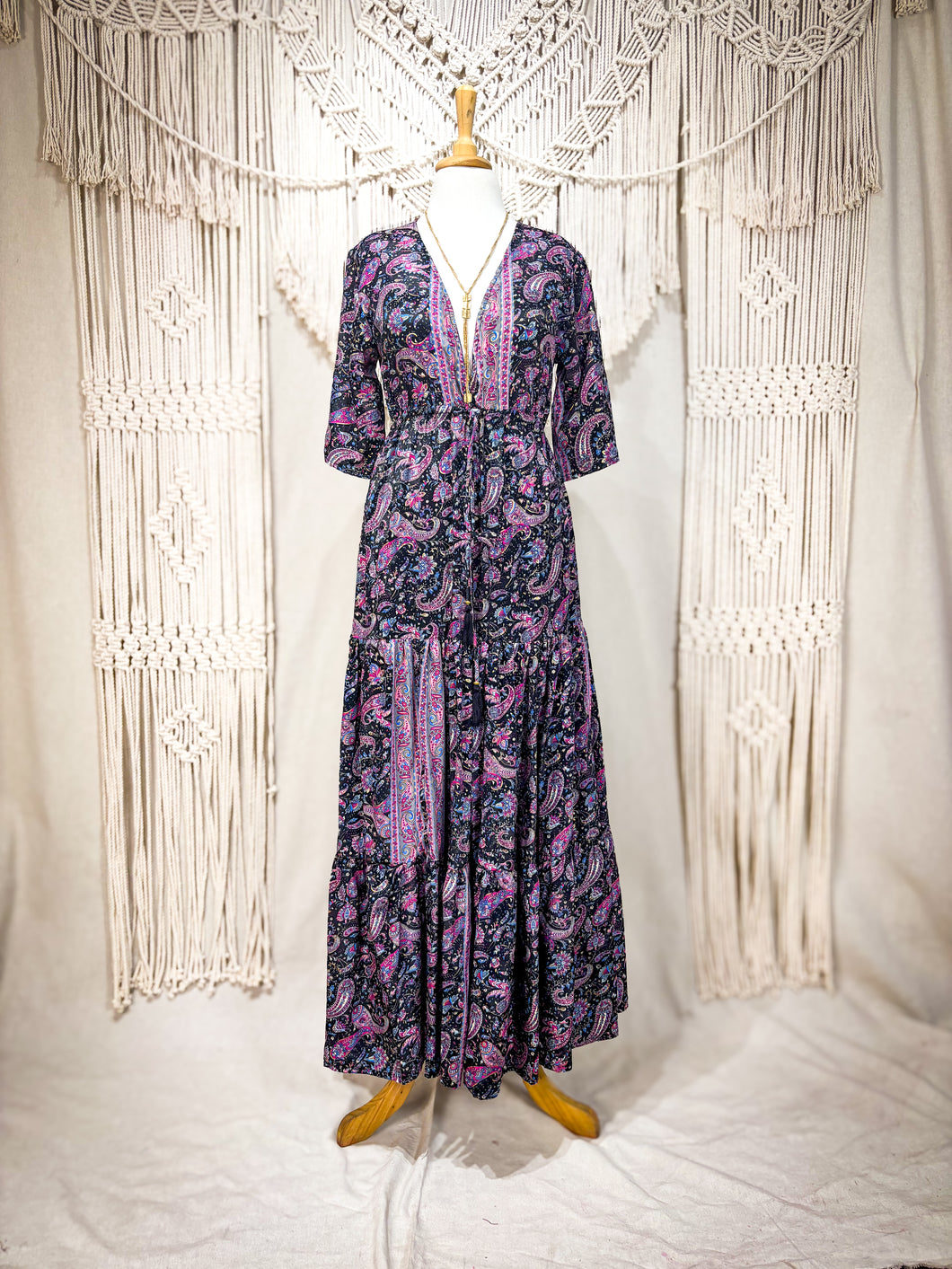 Vestido Jazmín Corto Mehendi (S-M)