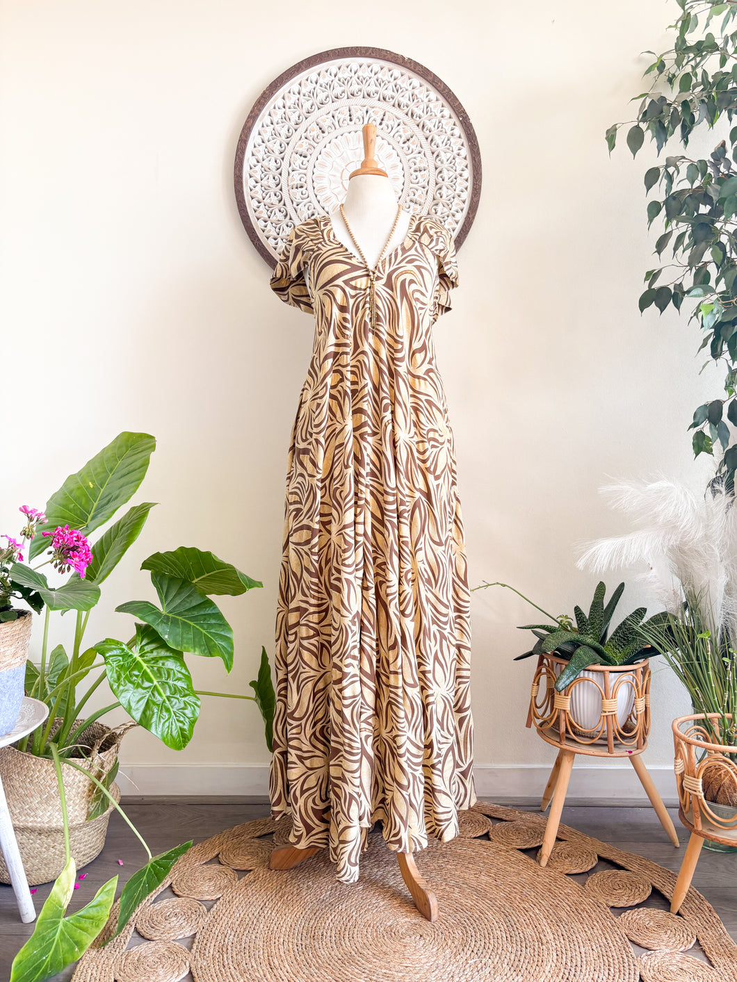 Vestido Ananda Beige (S-M)