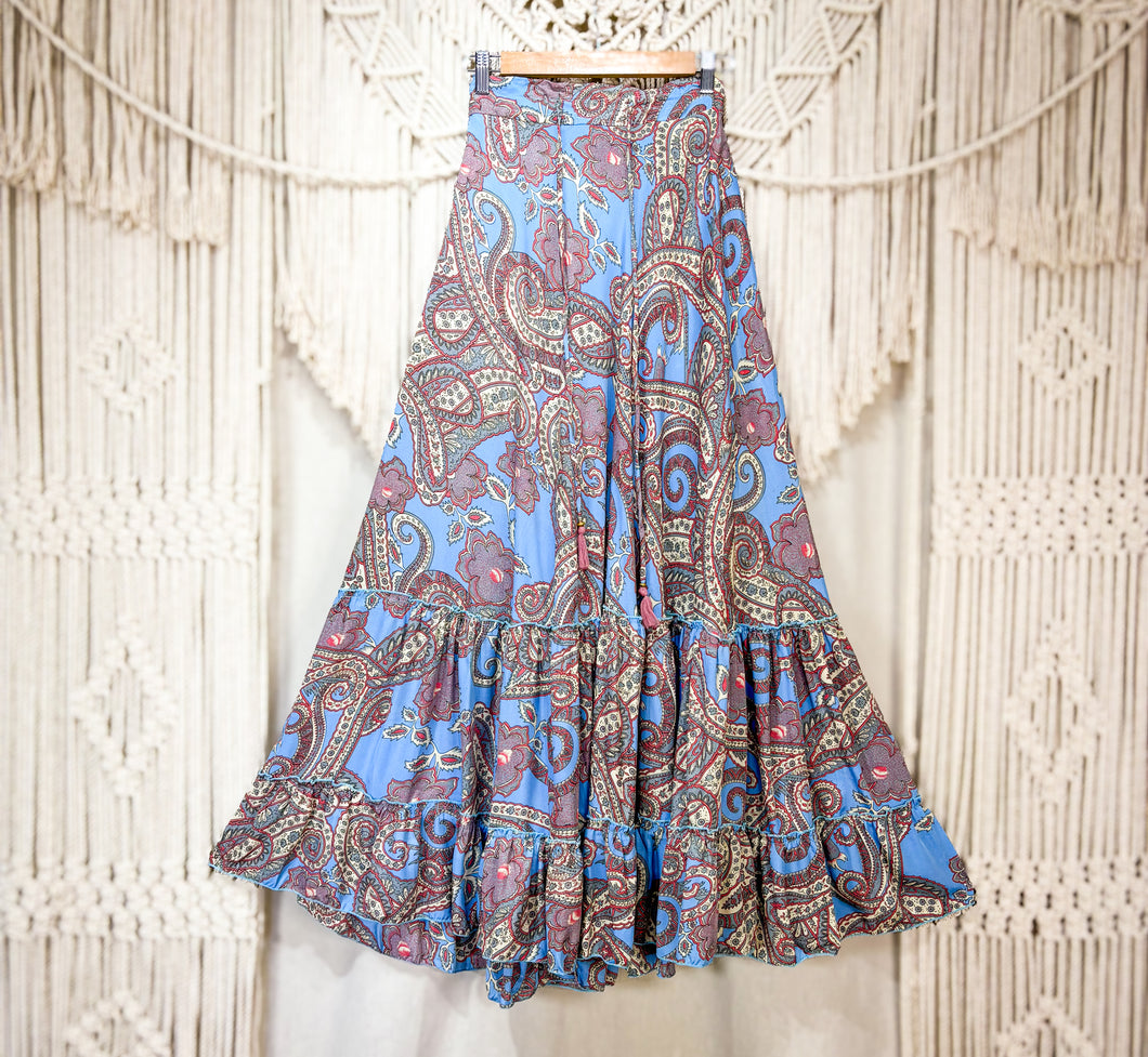 Pollera Boho Azul Cielo (S-M)