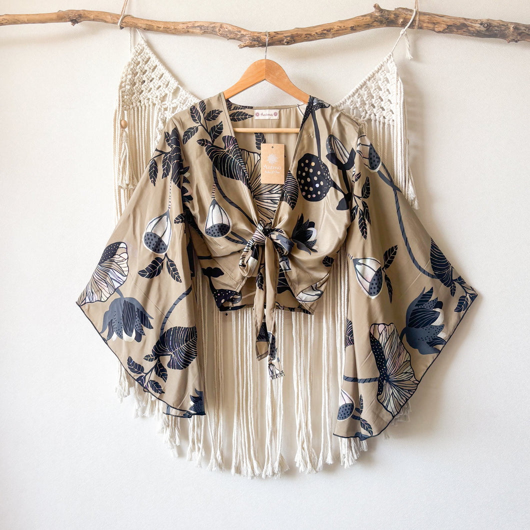 Top Kimono Beige Tornasol