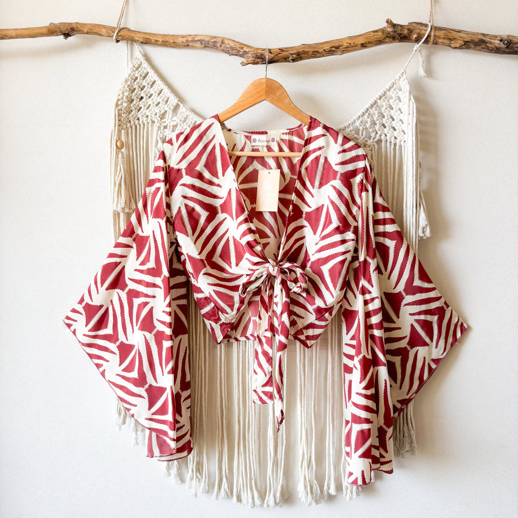 Top Kimono Red