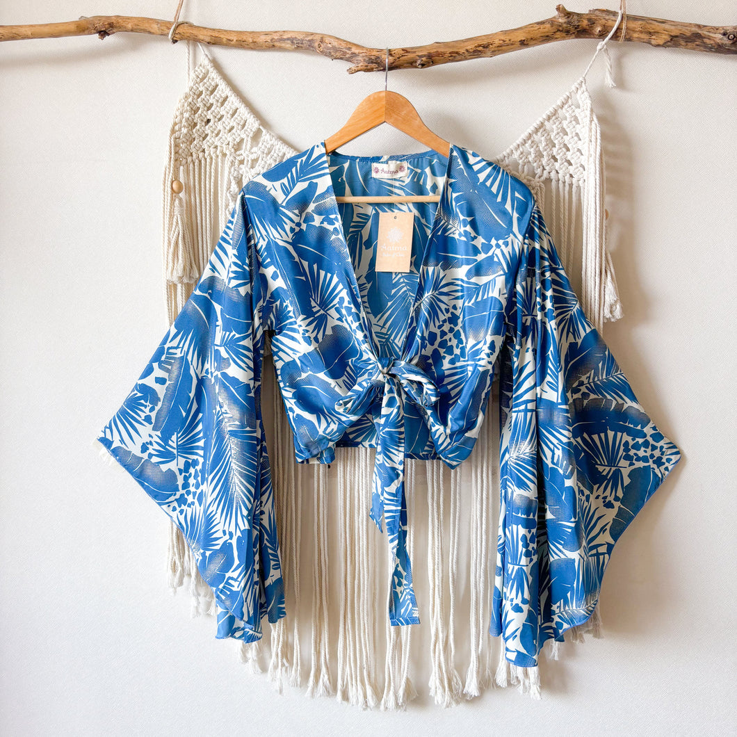 Top Kimono Tropical Blue