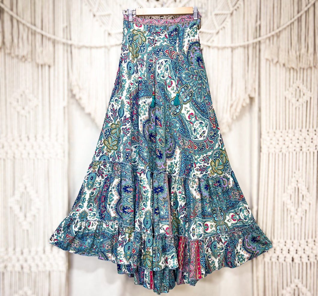 Pollera Boho Acqua (M-L)