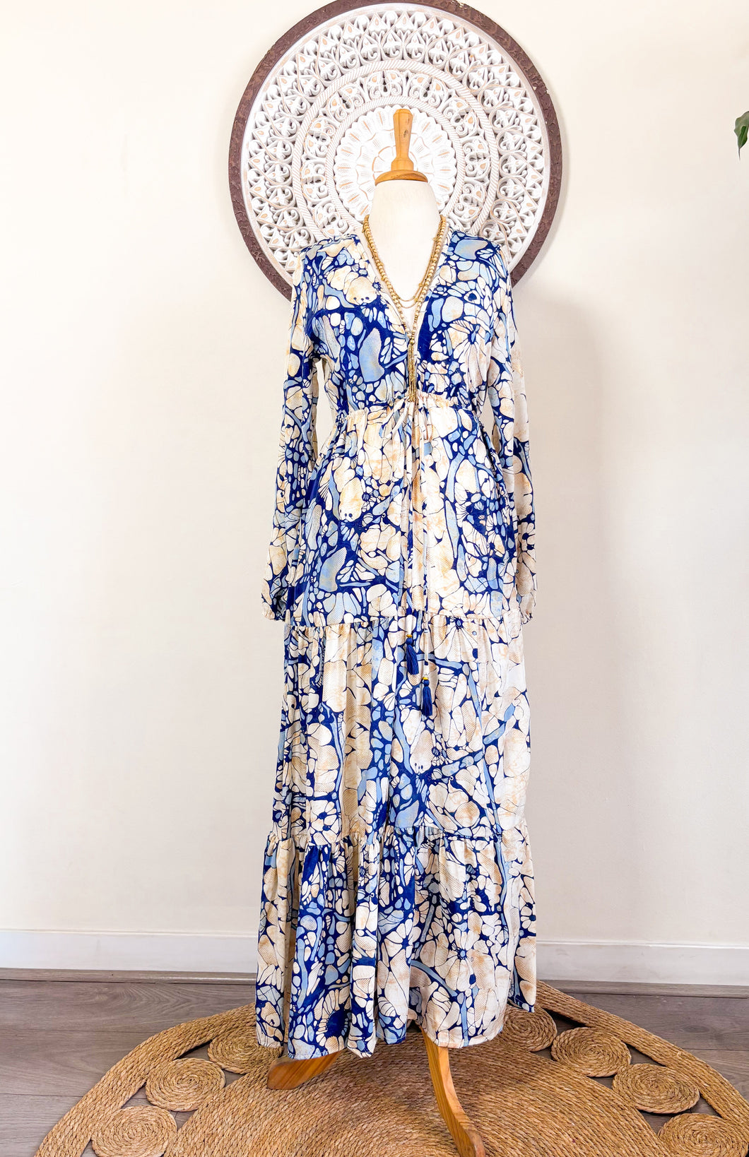 Vestido Jazmín Marina (M-L)