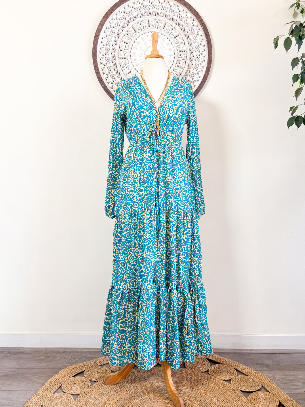 Vestido Jazmín Print Calipso (S-M)