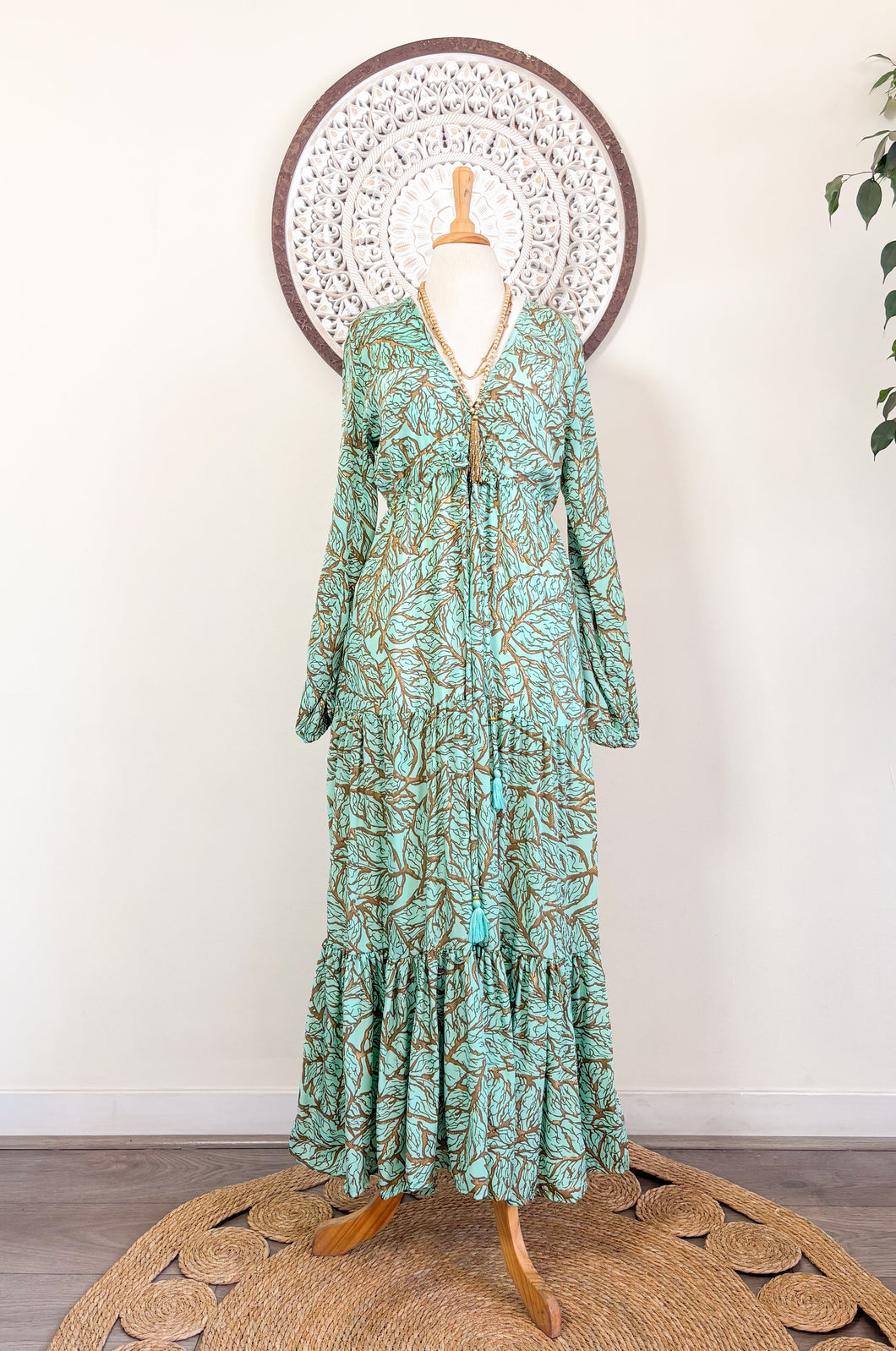 Vestido Jazmín Turquesa (M-L)