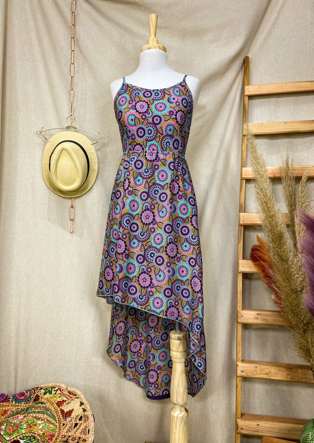 Vestido Asimétrico Mora Flor (S-M)