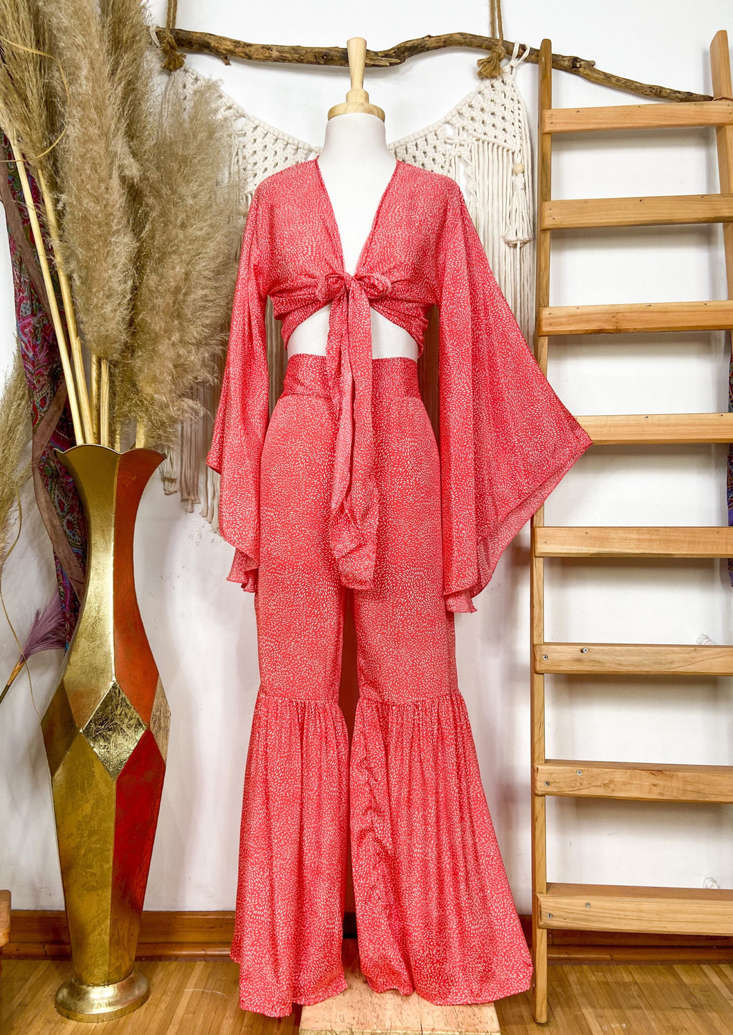 Conjunto Sirena Rojo Coral (S-M)