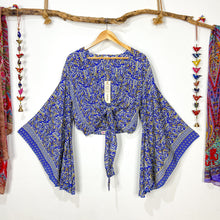 Cargar imagen en el visor de la galería, Top Kimono Azulado (estándar)
