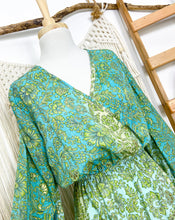 Cargar imagen en el visor de la galería, Vestido Imperio Turquesa Gold (S-M)
