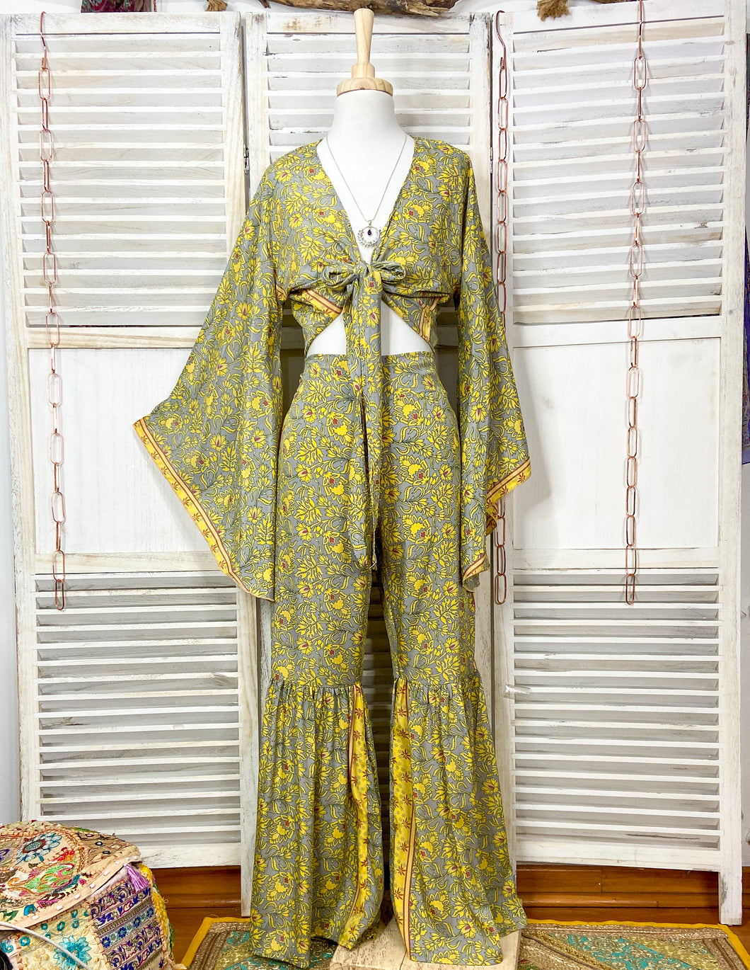 Conjunto Sirena Flores (S-M)
