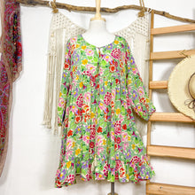 Cargar imagen en el visor de la galería, Vestido Aires Verde Flor (M-L)

