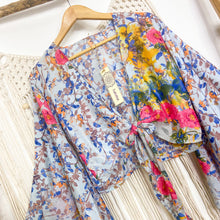 Cargar imagen en el visor de la galería, Top kimono Flor Fucsia (estándar)
