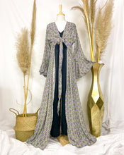 Cargar imagen en el visor de la galería, Vestido Kimono Flor Lila (M-L)
