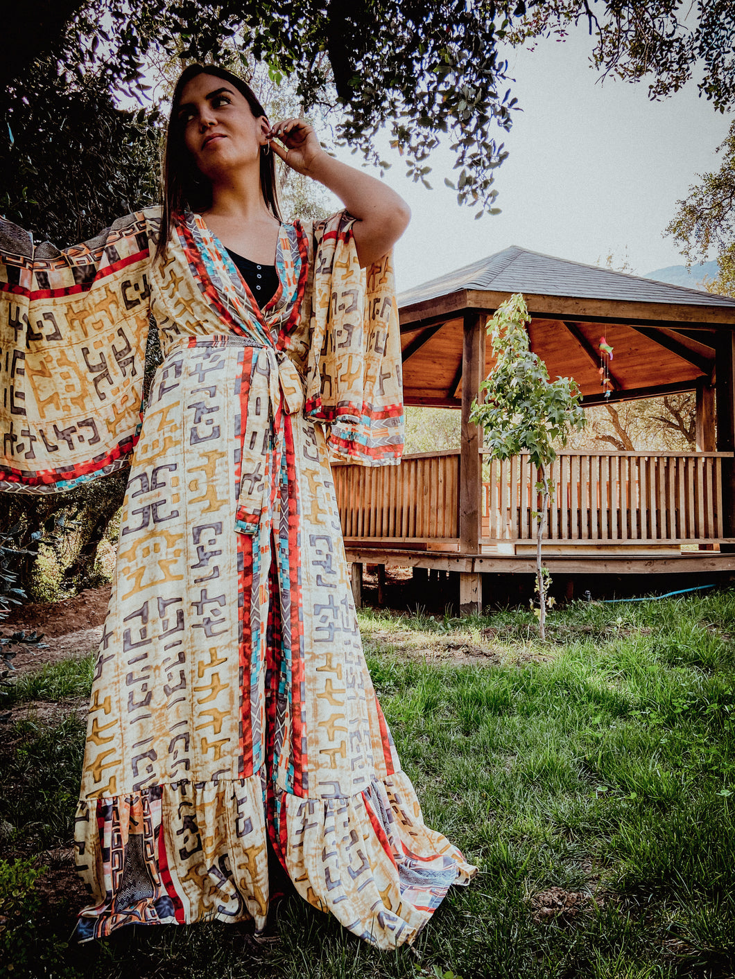 Kimono Etnico Amarillo (S-M)