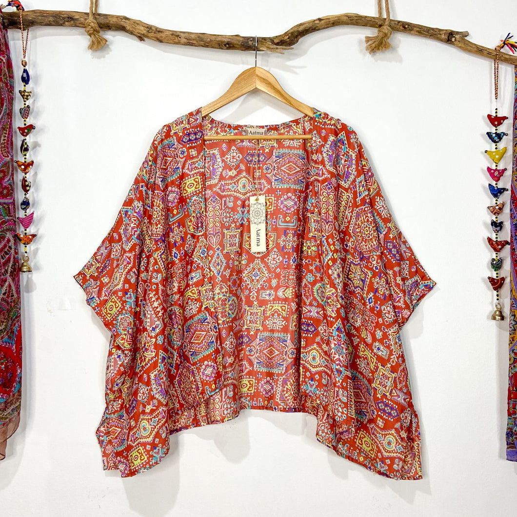 Kimono Ruana Terracota