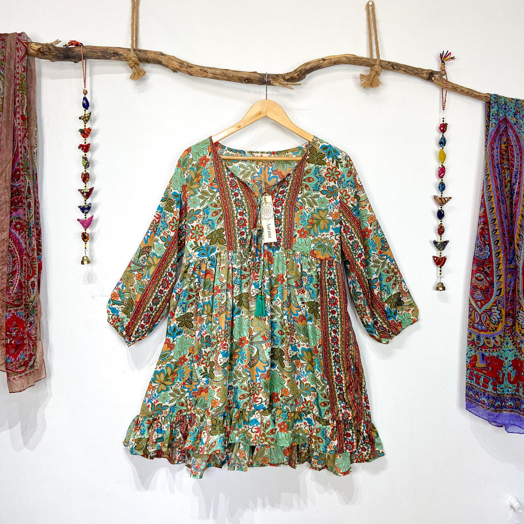 Vestido Aires Verde Otoño (M-L)
